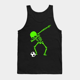 Halloween Dabbing Skeleton Soccer Ball T-Shirt Skeleton Dab Tank Top